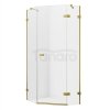 NEW TRENDY Kabina prysznicowa pięciokątna 100x80 Avexa Gold Brushed EXK-3858